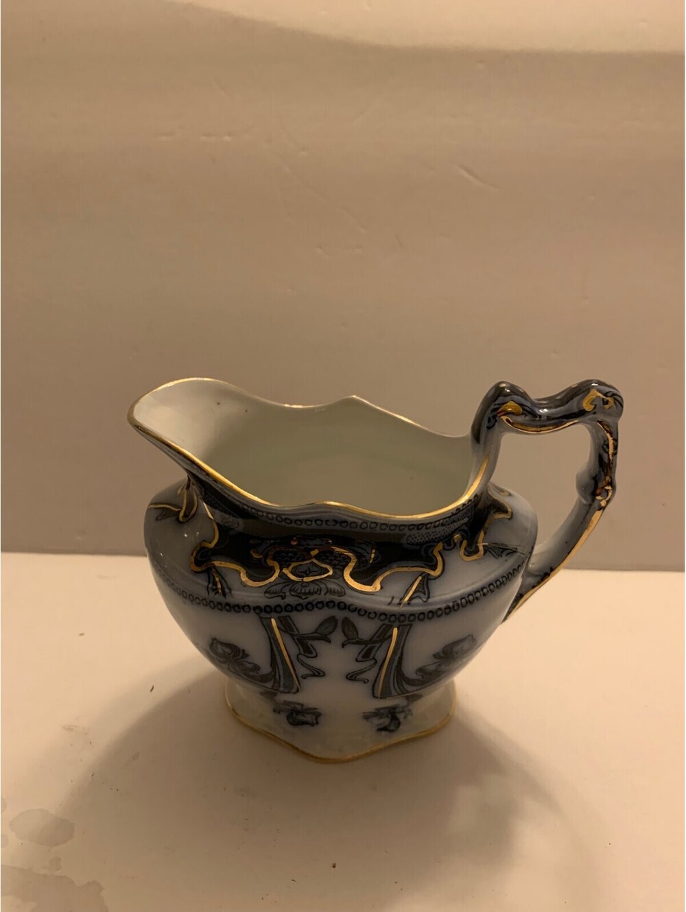 Royal Staffordshire Pottery Wilkinson Iris Flow Blue Creamer - 4"H - Superb